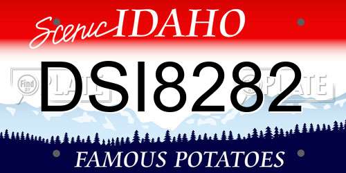 DSI8282 Idaho License Plate