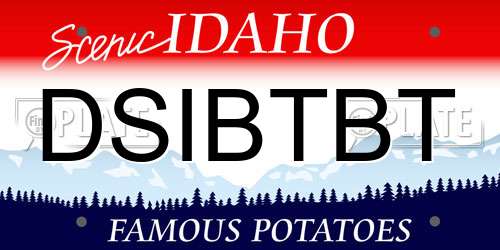 DSIBTBT Idaho License Plate