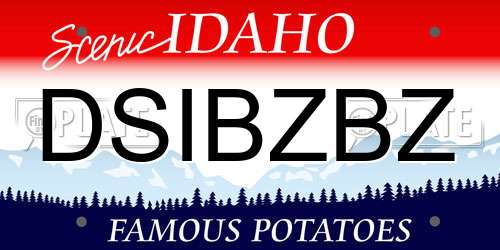 DSIBZBZ Idaho License Plate