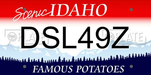 DSL49Z Idaho License Plate