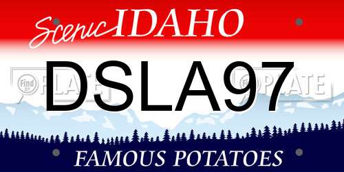 DSLA97 Idaho License Plate