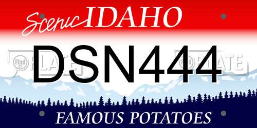 DSN444 Idaho License Plate