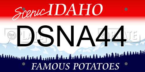 DSNA44 Idaho License Plate