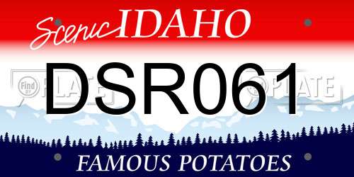 DSR061 Idaho License Plate