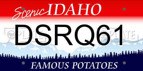 DSRQ61 Idaho License Plate