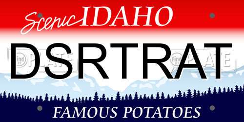 DSRTRAT Idaho License Plate