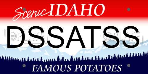 DSSATSS Idaho License Plate
