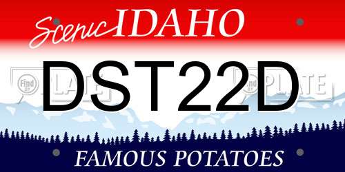 DST22D Idaho License Plate