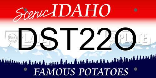 DST22O Idaho License Plate