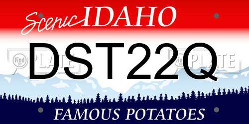 DST22Q Idaho License Plate
