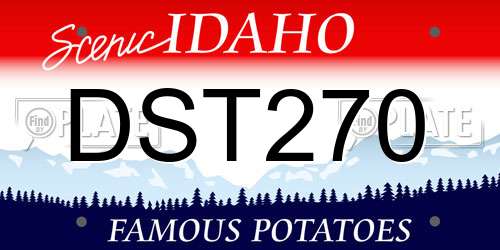 DST270 Idaho License Plate