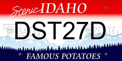 DST27D Idaho License Plate
