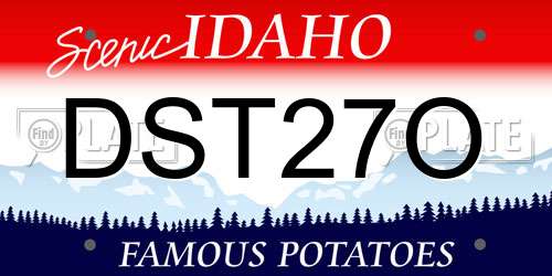DST27O Idaho License Plate