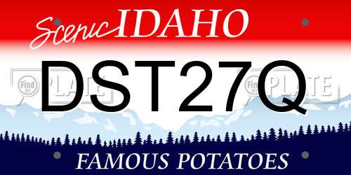 DST27Q Idaho License Plate