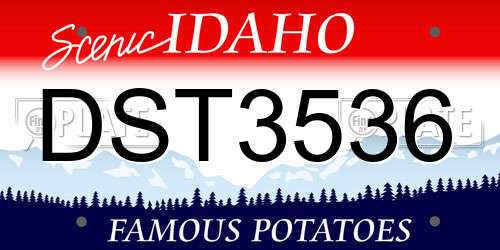DST3536 Idaho License Plate