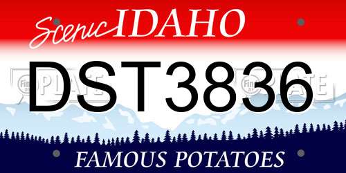 DST3836 Idaho License Plate
