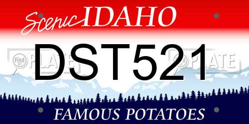 DST521 Idaho License Plate