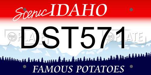 DST571 Idaho License Plate