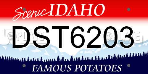 DST6203 Idaho License Plate