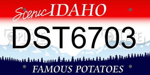 DST6703 Idaho License Plate