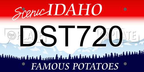 DST720 Idaho License Plate