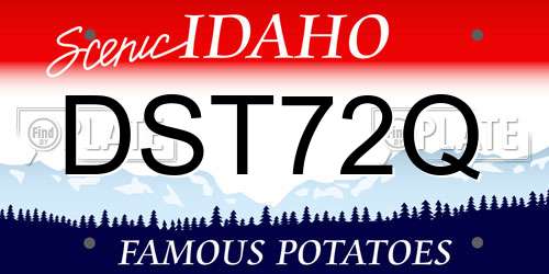 DST72Q Idaho License Plate