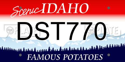 DST770 Idaho License Plate