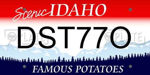 DST77O Idaho License Plate