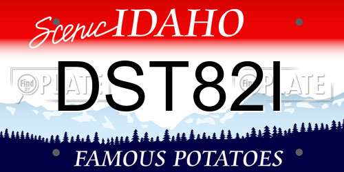 DST82I Idaho License Plate