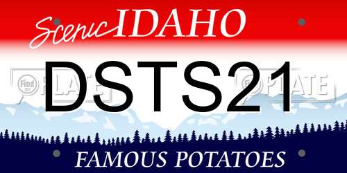 DSTS21 Idaho License Plate