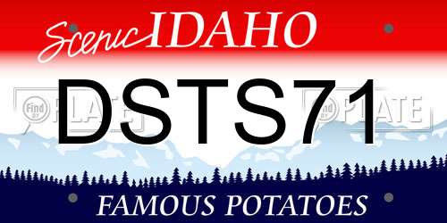 DSTS71 Idaho License Plate
