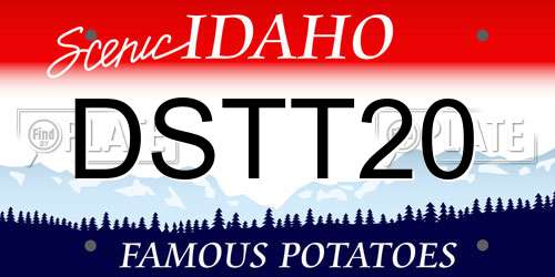 DSTT20 Idaho License Plate