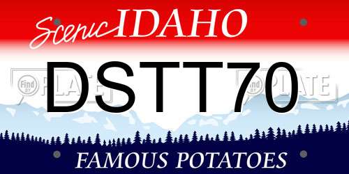 DSTT70 Idaho License Plate