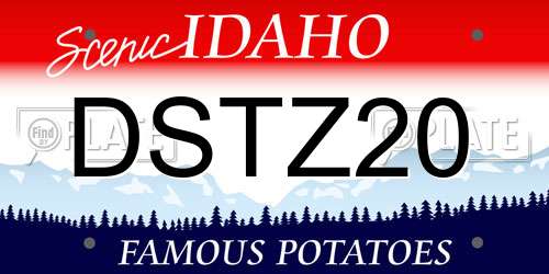 DSTZ20 Idaho License Plate