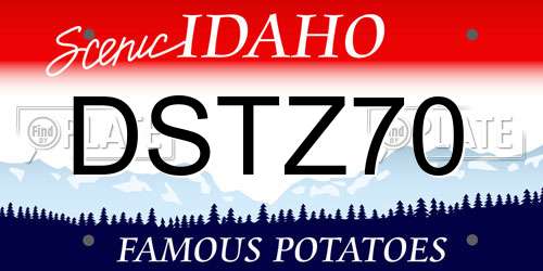 DSTZ70 Idaho License Plate