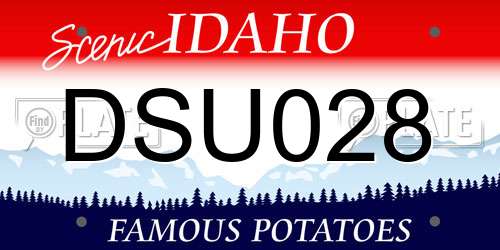 DSU028 Idaho License Plate