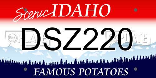 DSZ220 Idaho License Plate