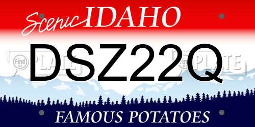 DSZ22Q Idaho License Plate