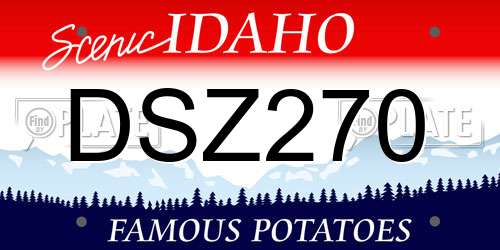 DSZ270 Idaho License Plate