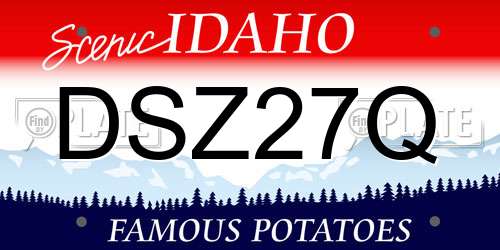 DSZ27Q Idaho License Plate