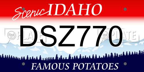 DSZ770 Idaho License Plate