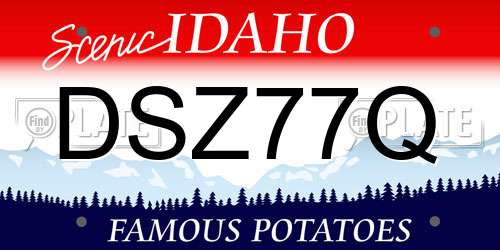 DSZ77Q Idaho License Plate