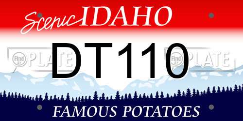 DT110 Idaho License Plate