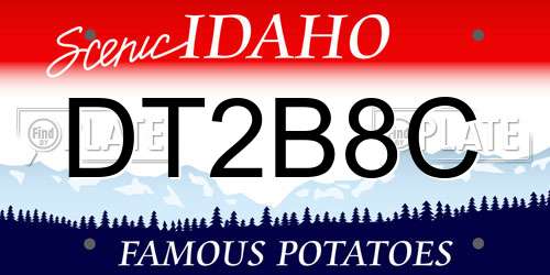 DT2B8C Idaho License Plate