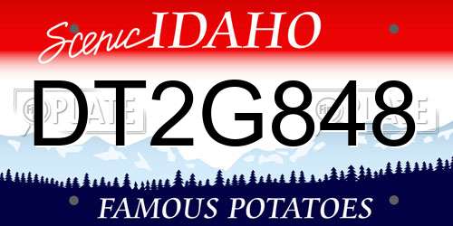 DT2G848 Idaho License Plate
