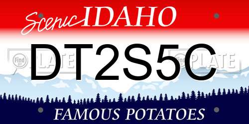DT2S5C Idaho License Plate
