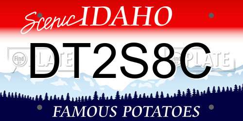 DT2S8C Idaho License Plate