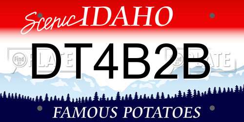 DT4B2B Idaho License Plate