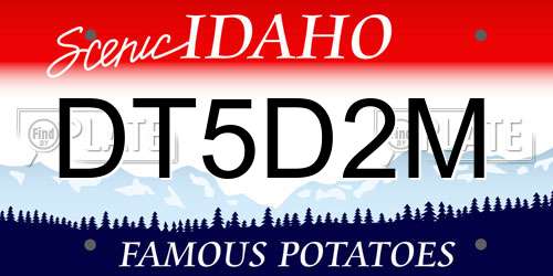 DT5D2M Idaho License Plate