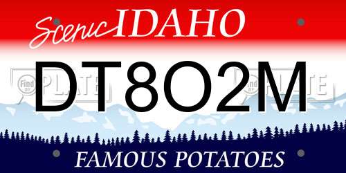 DT8O2M Idaho License Plate